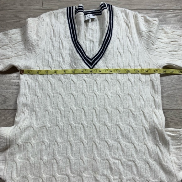 Sandro ECRU Emma Wool Cashmere Tie-Waist Cable-Knit Sweater - Picture 11 of 13